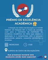 Convite para cerimônia de premiação de excelência acadêmica