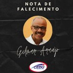 Nota de falecimento - Gilmar Araújo