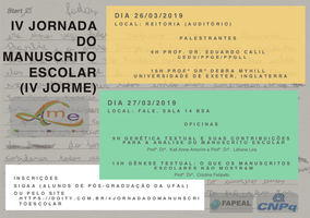 IV Jornada do Manuscrito Escolar