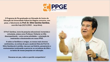 Nota de pesar pela partida do prof. Dr. Silvio Sanchez Gamboa