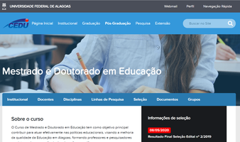 Ufal muda layout dos sites institucionais