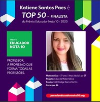 Aluna do PPGECIM está entre as finalistas do Prêmio Educador Nota 10 de 2020