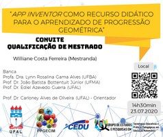 Convite para a qualificação de Williane Costa Ferreira