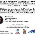 Convite para defesa de Felipe Miranda Mota