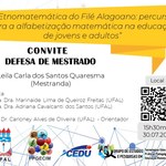 Convite para defesa de Leila Carla dos Santos Quaresma