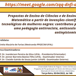Convite para defesa de Rutineia Farias