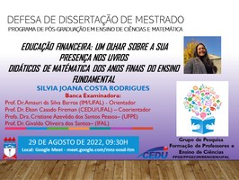 Convite para defesa de Silvia Joana Costa Rodrigues