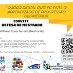 Convite para defesa de Williane Ferreira