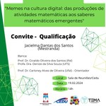 Convite para qualificação de Jacielma Dantas dos Santos