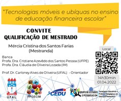 Convite para qualificação de Mércia Farias